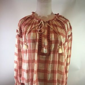 Free People  Honey Grove Plaid New XS